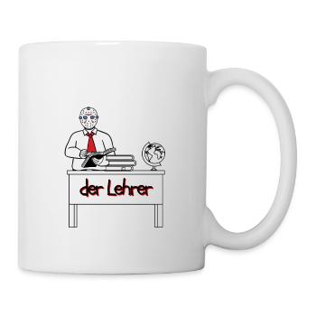 Der Mörder ist immer der Lehrer - Tasse - Weiß - Rechts