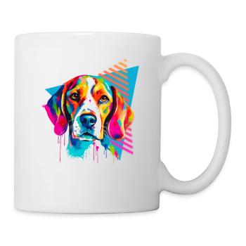Beagle 80s Style - Mug - white - Right