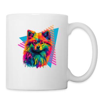 Miniature Spitz 80s Style - Mug - white - Right