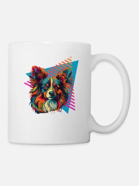 Papillon 80er Jahre Stil - Tasse - Weiß
