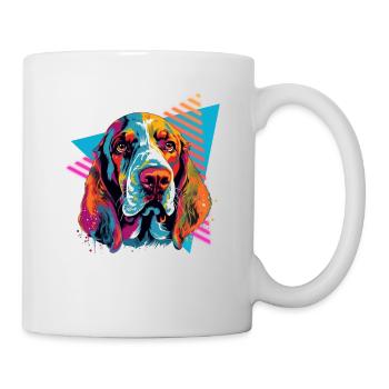 Basset Hound 80s Style - Mug - white - Right