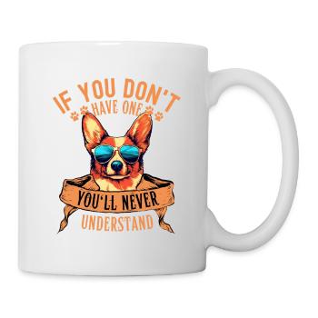 Corgi with sunglasses - Mug - white - Right