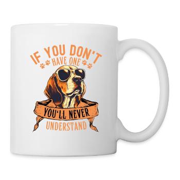 Beagle mit sonnenbrille - Tasse - Weiß - Rechts