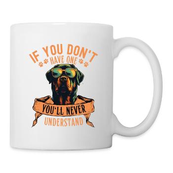 Rottweiler mit sonnenbrille - Tasse - Weiß - Rechts