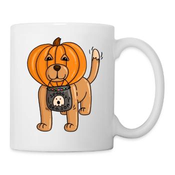 un chien à l’Halloween - Mug blanc - blanc - Droite
