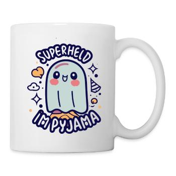 Cute Gift - Super-héros en pyjama - Mug blanc - blanc - Droite