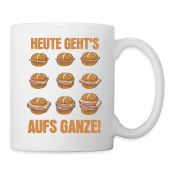 9 Leberkäse Fleischkäse Bayrisch Leberkässemmel - Tasse - Weiß - Rechts