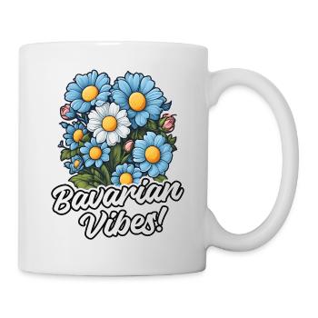 BAVARIAN VIBES BLUMEN DESIGN - Tasse - Weiß - Rechts