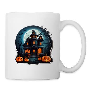 Halloween Haus - Tasse - Weiß - Rechts