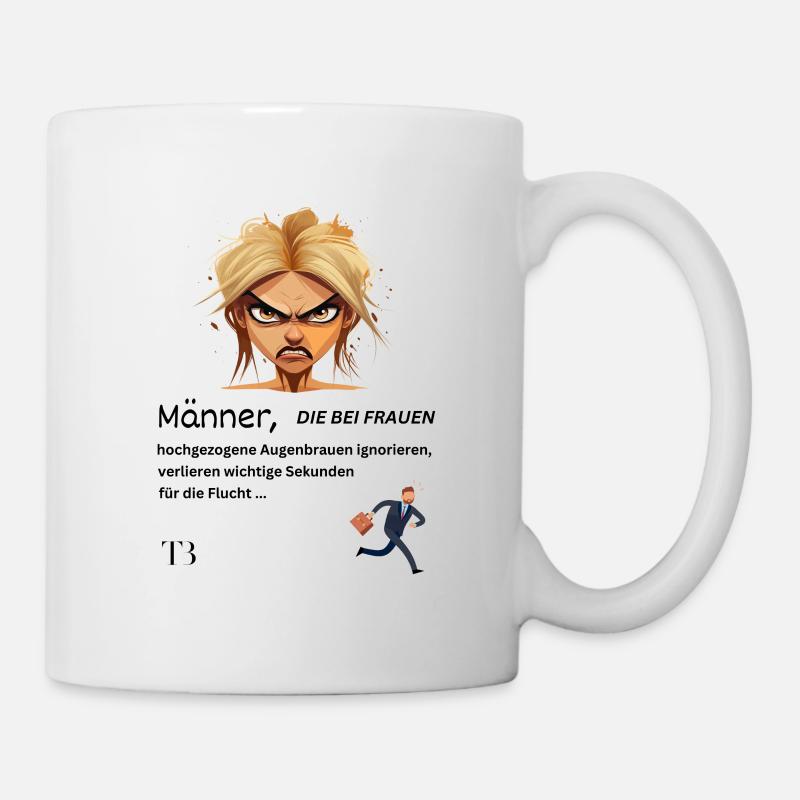 Angry Woman mit Logo - Tasse - Weiß