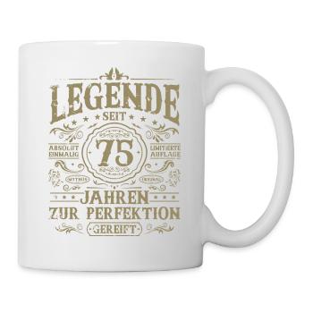 75 Geburtstag Geschenk - Legende seit 75 Jahren - Tasse - Weiß - Rechts