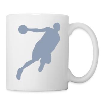 Basketballer-Silhouette, Dynamisches Sport-Design - Tasse - Weiß - Rechts