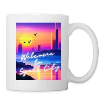 Bienvenue à Synth City - Mug blanc - blanc - Droite