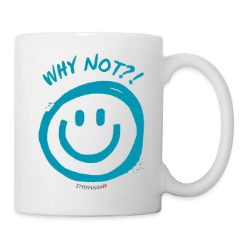 WhyNotSmile - Design par StyleFusionX - Mug blanc - blanc - Droite