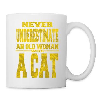 being a grandma quote cat angry grandma family - Mug - white - Right