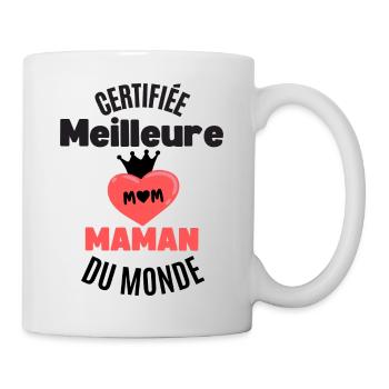 certifiée meilleure maman - Mug blanc - blanc - Droite