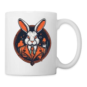 Lapin / Lapin / Animal / Animal de compagnie / Rongeur - Mug blanc - blanc - Droite