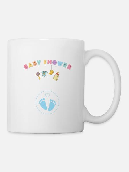 Babyshower - blue - Mug - white