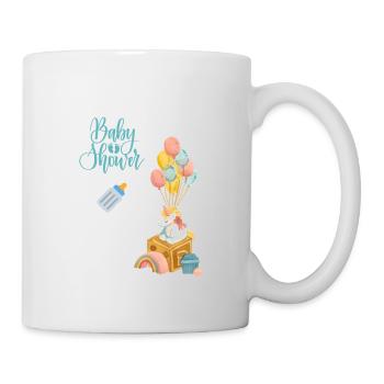 Babyshower 2 - blau - Tasse - Weiß - Rechts