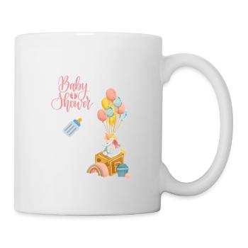 Babyshower 2 - rosa - Tasse - Weiß - Rechts