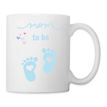 Maman en devenir - bleu - Mug blanc - blanc - Droite