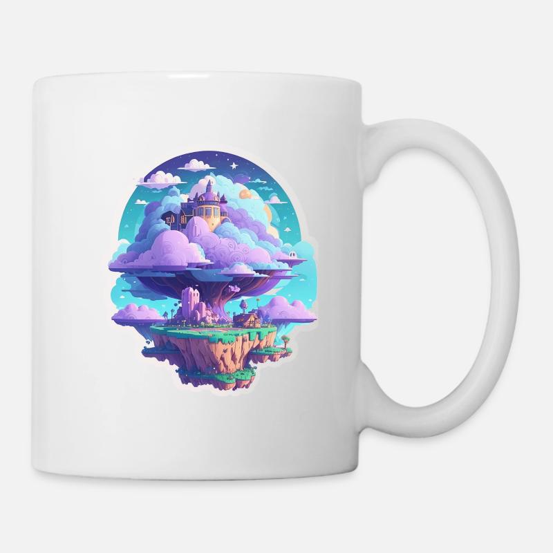 Sky-High Whimsy: Floating Islands - Mug - white
