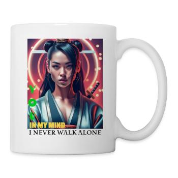 Du in meinem Kopf Ich gehe nie alleine - Tasse - Weiß - Rechts