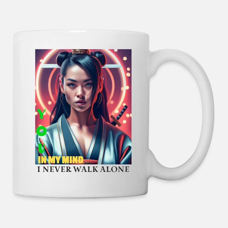 Toi dans mon je ne marche jamais seul - Mug blanc - blanc
