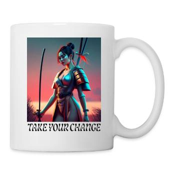 Nehmen Sie Ihr Wechselgeld - Tasse - Weiß - Rechts