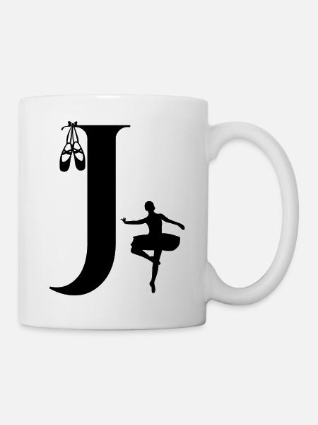 Buchstabe j Ballerina - Tasse - Weiß