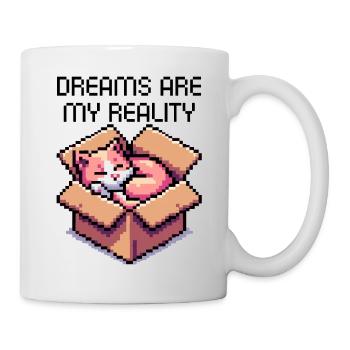 MIGNON RETRO GAMING PIXEL ART CAT DANS UNE BOÎTE EN CARTON - Mug blanc - blanc - Droite