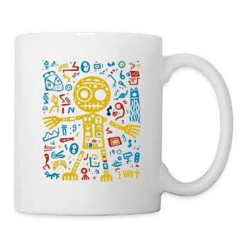 Mamas bunter Schritt - Tasse - Weiß - Rechts