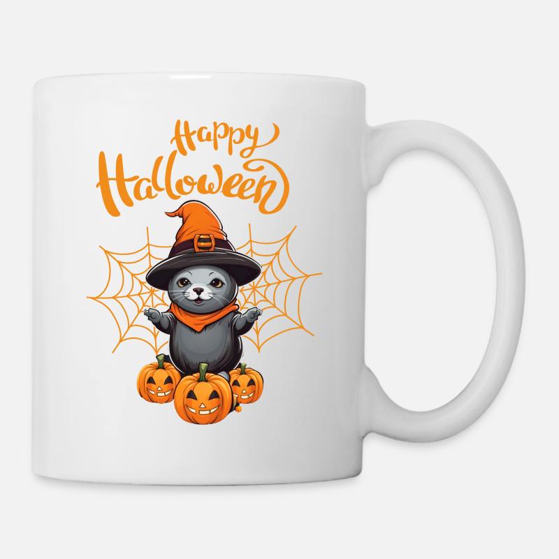 Joyeux sceau d’Halloween - Mug blanc - blanc