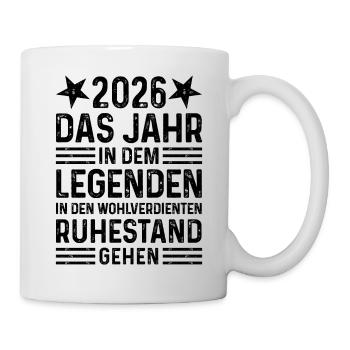 2026 Legende Ruhestand Pension Rente Geschenk - Tasse - Weiß - Rechts