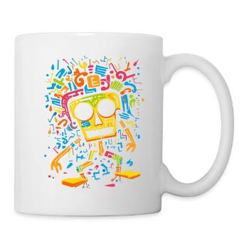 Skate & Rassel: Streetstyle-T-Shirt von Skeleton - Tasse - Weiß - Rechts