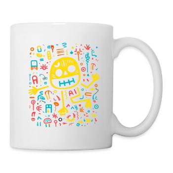 Mamas bunter Schritt - Tasse - Weiß - Rechts