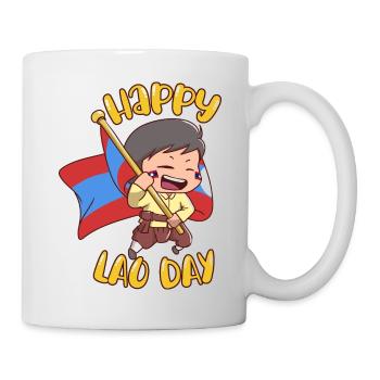 Laos Lao Laotian Flag Elephant Lao I Cadeau - Mug blanc - blanc - Droite