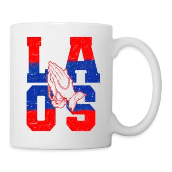 Laos Laote Laoten Flagge Elefant Lao I Geschenk - Tasse - Weiß - Rechts