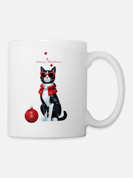 Meowy Christmas from the Meowy Christmas Cats - Mug - white