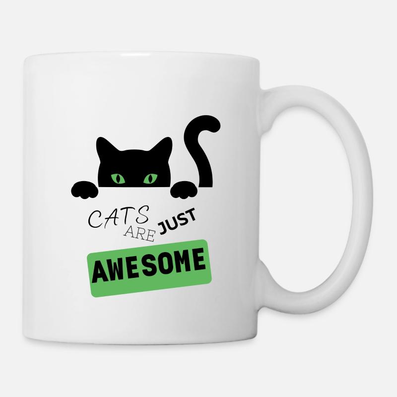 CATS ARE JUST AWESOME - Tasse - Weiß