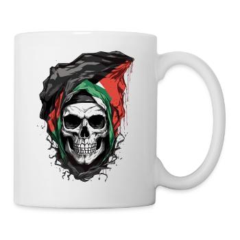 Proud Palestinians: Skull & Flag - Mug - white - Right