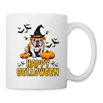 HAPPY BELLOWEEN Halloween Dog Dogs Bulldog - Mug - white - Right