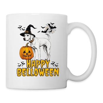 HAPPY BELLOWEEN Halloween Chien Chiens Bouledogue - Mug blanc - blanc - Droite