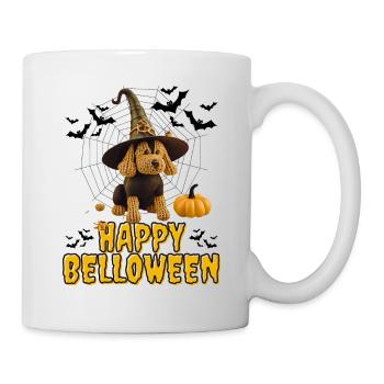 HAPPY BELLOWEEN Halloween Hund Hunde Bulldogge - Tasse - Weiß - Rechts