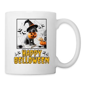 HAPPY BELLOWEEN Halloween Hund Hunde Bulldogge - Tasse - Weiß - Rechts
