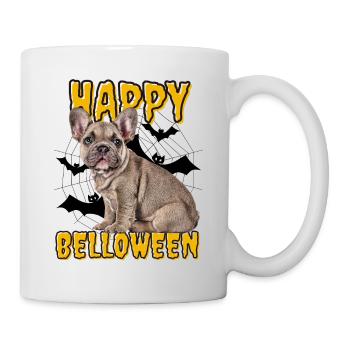 HAPPY BELLOWEEN Halloween Hund Hunde Bulldogge - Tasse - Weiß - Rechts