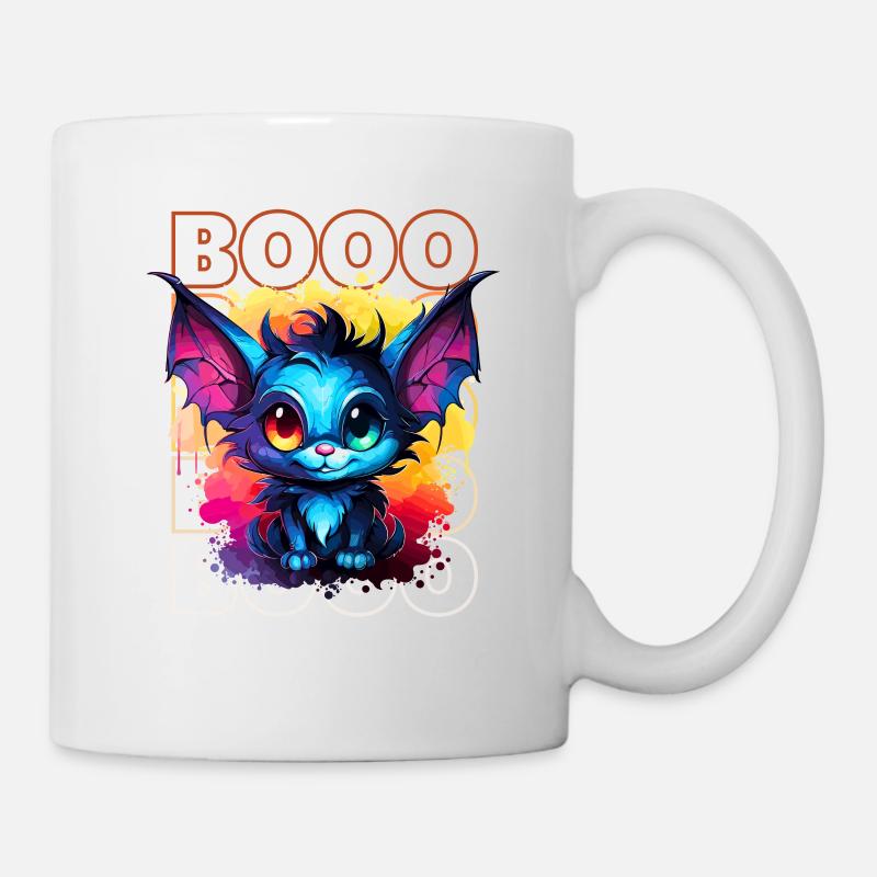 Chibi Swoop & Booo! T-shirt flottant de nuit ! - Mug blanc - blanc