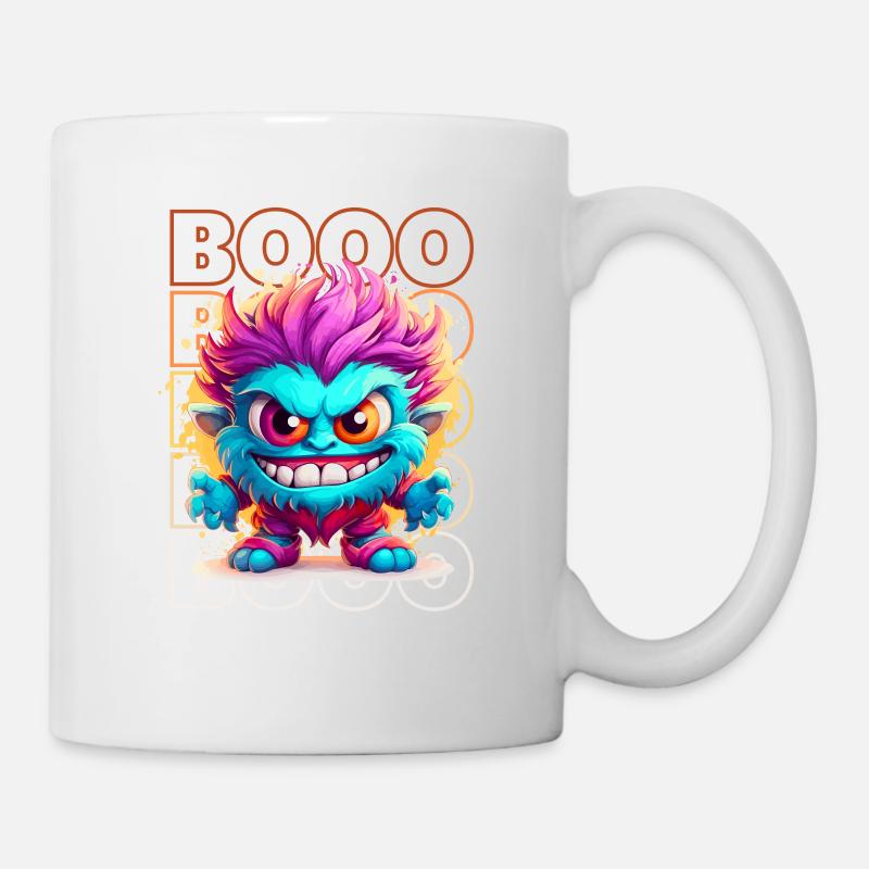 Chibi Howl & Booo! Adorable loup-garou Tee ! - Mug blanc - blanc