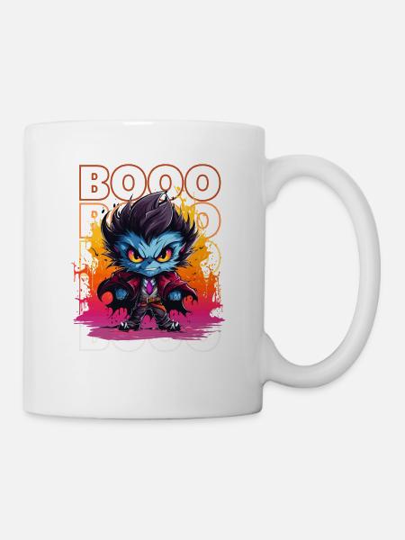 Chibi Thirst & Booo! Nightcrawler Vampire Tee ! - Mug blanc - blanc