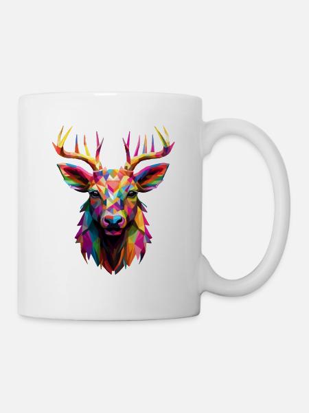 Bois de cerf colorés - Mug blanc - blanc
